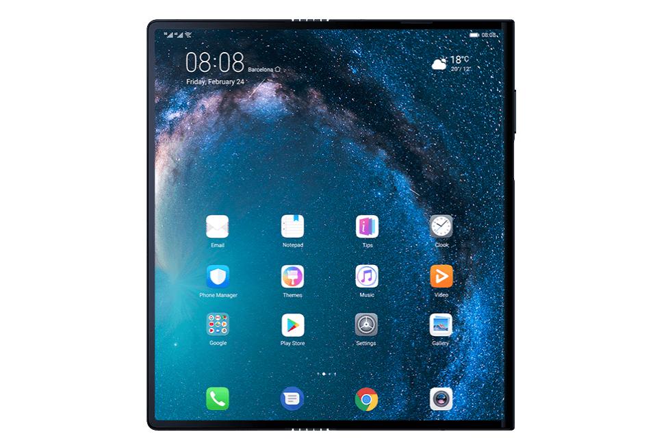 Huawei foldable smartphones unfolded view