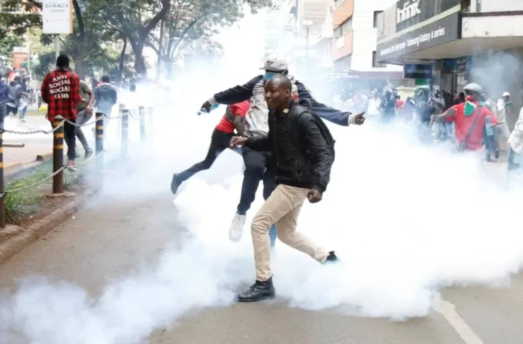 anti-tax protestors in nairobi