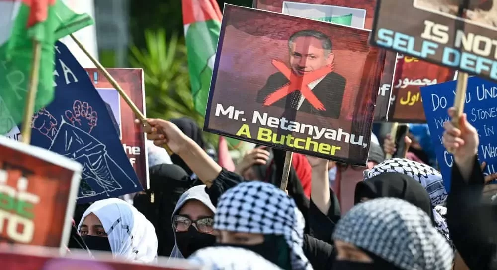 protest against netanyahu